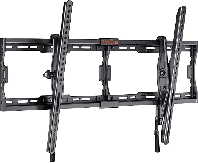 Tilted TV Wall Mount Bracket for 40-95 Inches for Flat Curved Screen TVs max VESA 800x400mm Wall Nail Spacing 16 inch 24 inch and Loading Capacity 150 pounds, Low Profile and Space Save by Perlegear