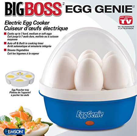 Big Boss 8865 Genie Electric Egg Cooker, Blue