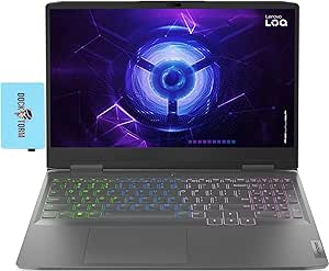 Lenovo LOQ Gaming Laptop 15.6" 144 Hz FHD Display (8-Core Intel i5-13420H, 16GB DDR5, 512GB SSD, GeForce RTX 2050 4GB, Backlit KYB, WiFi 6, FHD Webcam, Win 11 Home) with Dockztorm Hub