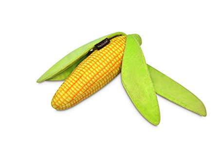 P.L.A.Y. (Pet Lifestyle And You) Farm Fresh Corn Plush Toy with Crinkly Leaves and Squeaker Pet Toy