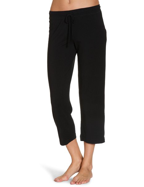 DKNY Women's Plus Size Urban Essentials Capris Black Pajama Bottoms 1X