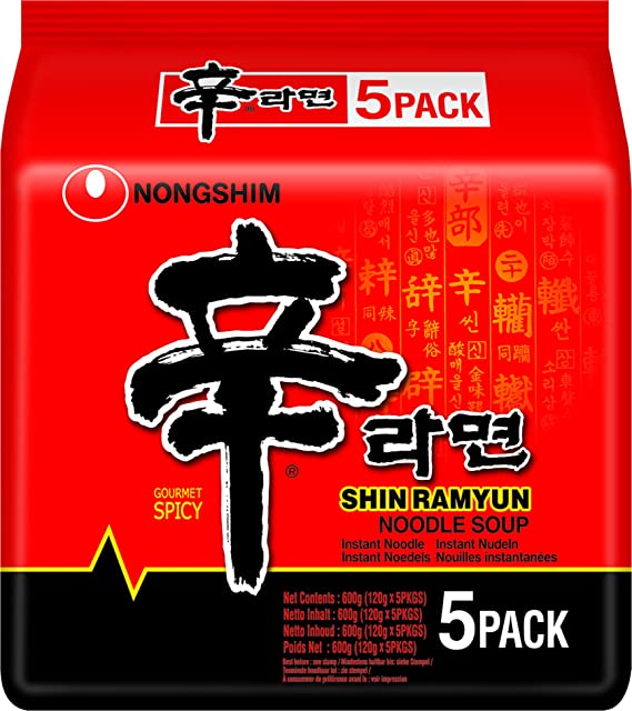 NONGSHIM Instant Noodle Shin Ramyun, 120 g - Pack of 40