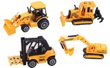 ToyZe Metal Diecast Construction Vehicle Pack of 4 5-Inch