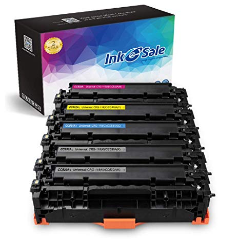 INK E-SALE Compatible Toner Cartridge for HP 304A CC530A CC531A CC532A CC533A Canon 118 (2KCMY, 5-Pack), use for HP Laserjet CP2025dn CP2025n CM2320fxi，Canon MF726Cdw LBP7660Cdn MF8580CDW MF8380Cdw