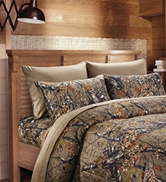 20 Lakes Super Soft Microfiber 6 Piece Camo Bed Sheets and Pillowcases(Queen, Forest)