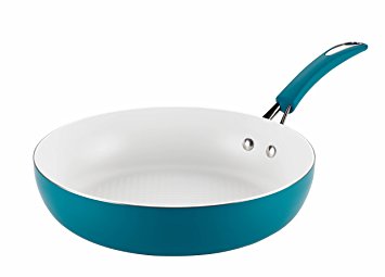 SilverStone Ceramic Nonstick Aluminum Deep Skillet, 12-Inch, Marine Blue, CXi