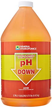 General Hydroponics pH Down Liquid Fertilizer, 1-Gallon