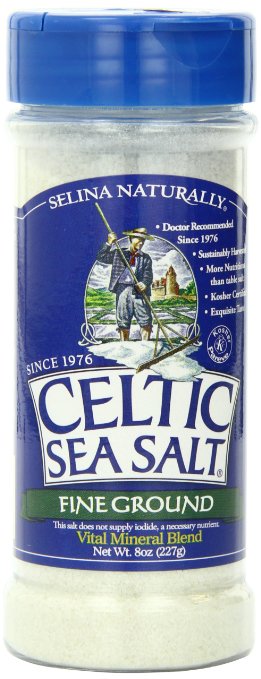 Celtic Sea Salt Fine Ground Shaker Jar, 8 Ounce