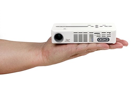 AAXA P4-X LED Pico Projector with 90 Minute Battery Life, 125 Lumens, Pocket Size, Li-Ion Battery, Media Player, mini-HDMI, 15,000 Hour LED Life (Limited Edition White)