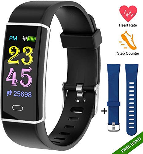 Fitness Tracker Watch-Activity Trackers Health Exercise Watch With Heart Rate Monitor Fitness Watches for Men With Sleep Monitor Step Counter Smart Fitness Band Pedometer Walking for Women kids …