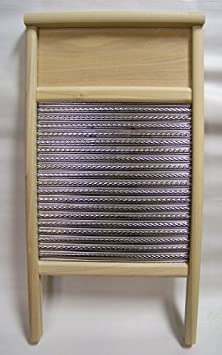 Plain Family Size Stainless Steel Spiral Washboard by Columbus Washboard Co.