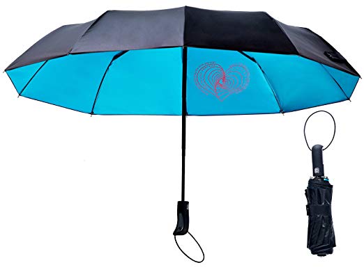 Umbrella Windproof Mini Automatic Umbrella Travel Golf Umbrella,UV Protection Sun Rain Umbrella 10 Ribs Auto Open Close for Men Women,Fast Drying Portable Gift Box-LIANLAM