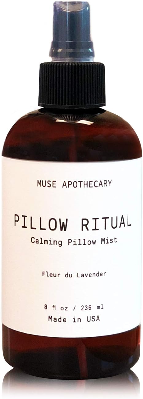 (1, 240ml) - Muse Bath Apothecary Pillow Ritual - Aromatic and Calming Pillow Mist, 240ml, Infused with Natural Essential Oils - Fleur du Lavender