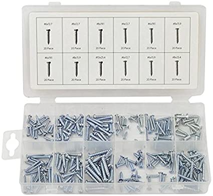 Rolson 61294 Metal and Wood Screw Assortment - 180 Pieces