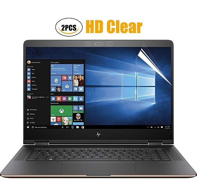 (2PCS PACK) Clear Anti Scratch Screen Protector for 13.3" HP Spectre x360 13t 13-w 13-ac series 13t-ac00 13-w013dx 13-w023dx 13-w053nr 13-ac013dx 13-ac023dx 13-ac033dx, 2-Piceces/Pack