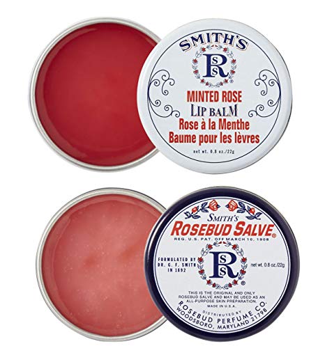 Rosebud Perfume Co. ROSEBUD SALVE / MINTED ROSE Lip Balm Two Pack: 2 x 0.8 tins