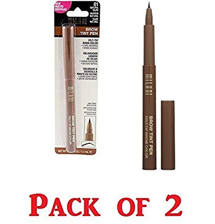 Milani Brow Tint Pen, 01 Natural Taupe (Pack of 2)