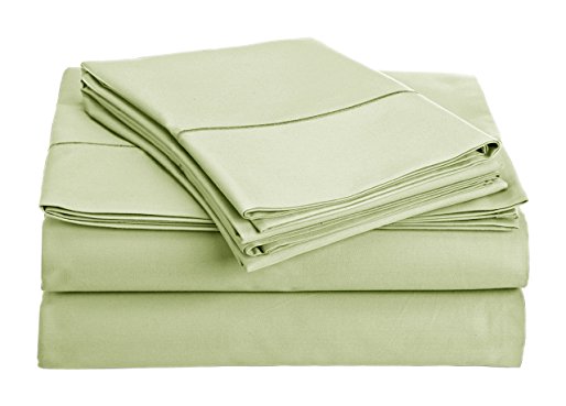 Chateau Home Collection 800-Thread-Count Egyptian Cotton Deep Pocket Sateen Weave Sheet Set (FULL, Sea Foam)