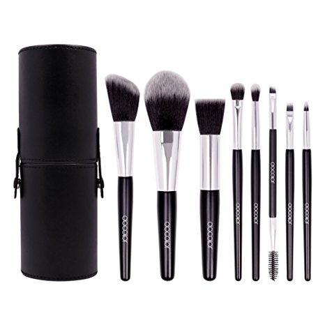 Docolor 8 Pieces Professional Makeup Brush Set Silky Soft Cosmetics Brushes Kit with Brush Holder
