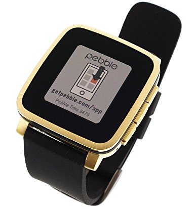 Pebble Time Steel Gold - Deluxe Black Edition