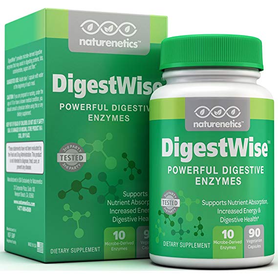 DigestWise Digestive Enzymes - Powerful Proteolytic Enzymes - For Better Digestion Greater Nutrient Absorption More Energy and Relief from Occasional Digestive Issues - Gluten Free Vegan - 90 Vcaps