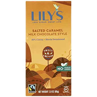 Lily's Sweets, Caramelized & Salted Chocolate Bar, 2.8 oz