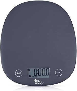 Digital Food Scale, 11 lbs/5kg Multifunction Kitchen Scale Measures in 4 Units for Cooking and Baking, Lightweight Food Liquid Scale with Easy Reading LCD Display(Batteries Included)