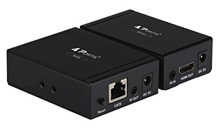 Portta HDMI 1x2 Splitter 1x1 Extender over UTP CAT6 for 60m 196ft with IR Remote Support 1080p 3D for PS4 DVD HDTV