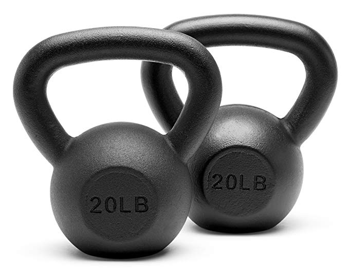 Unipack Powder Coated Solid Cast Iron Kettlebell Weights Set 5, 10 15, 20, 25, 30, 35, 40, 45 lbs All Combination