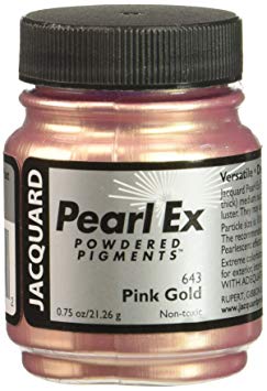 Jacquard Jac-JPX1643 Pearl Ex Powdered Pigment, 0.75 oz, Pink Gold