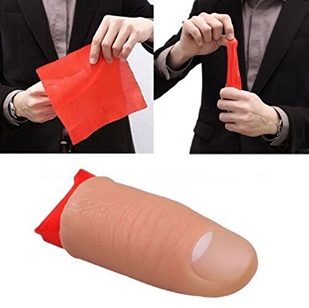 Rubber Magic Thumb Tip Trick Close Up Vanish Appearing Finger Trick Props Tool - One item with design and color maybe vary by YGS