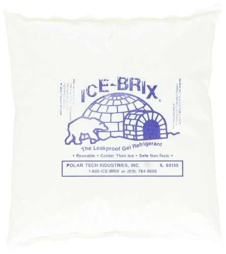 Polar Tech IB 16 Ice Brix Refrigerant Packs, Standard Leakproof, 16oz Capacity (Case of 18)