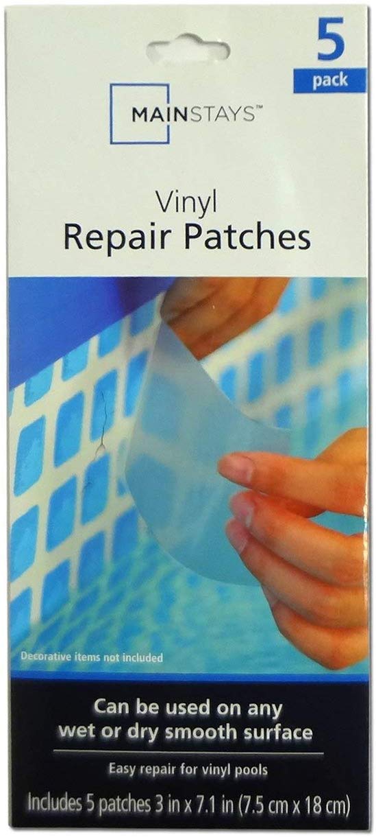 Mainstay Vinyl Repair 5 Adhesive Patch Kit Wet or Dry Surface Pool Swimming Above Ground WLM8 MS17-301-032-13
