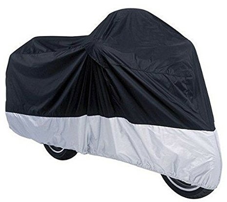 Best Svan All Season Black Waterproof And Anti-dust Sun Motorcycle cover (XXL) Black. Fits up to 106" length Large cruiser, Tourer