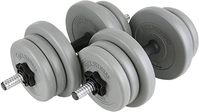 DTX Fitness 20kg Silver Dumbbells