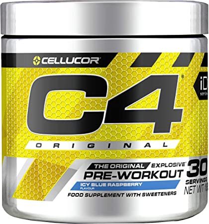 C4 Original Pre Workout Powder Icy Blue Razz | Preworkout Energy Drink Supplement | 150mg Caffeine   Beta Alanine   Creatine Monohydrate | 30 Servings