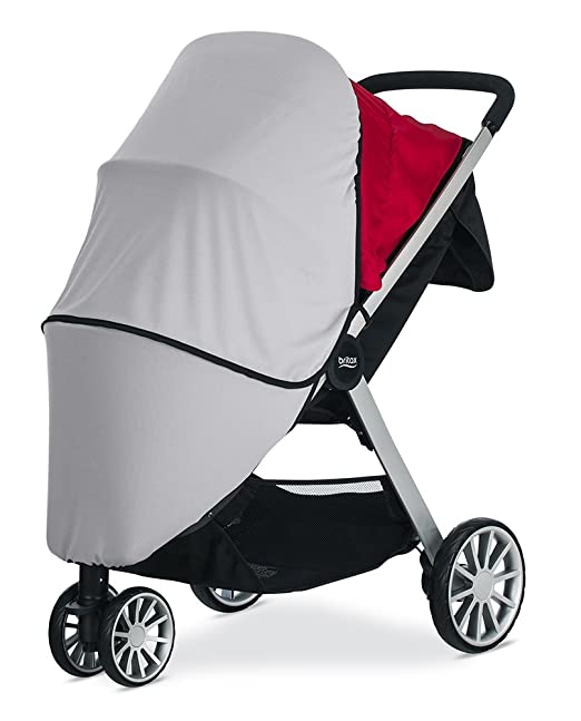 Britax B-Lively Stroller UPF 50  Sun and Bug Cover | Full Ventilation Netting   Encloses Front and Sides of Stroller