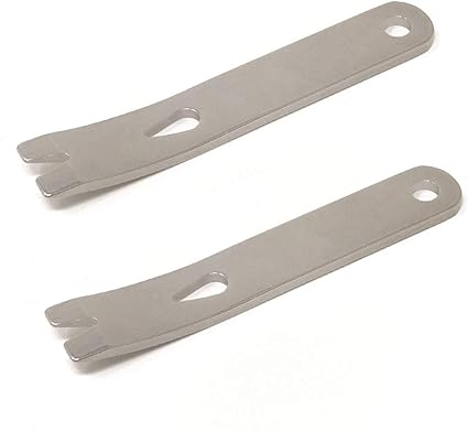 Honbay 2PCS Stainless Steel Mini Multi-function Pocket Pry Bars Crowbars for Indoors and Outdoors