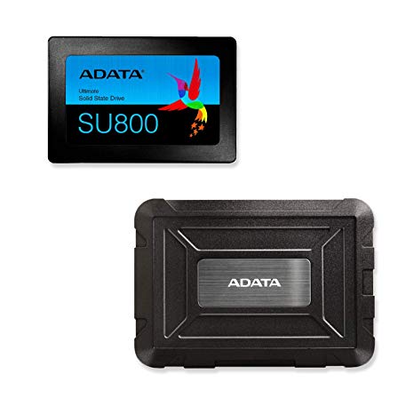 ADATA SU800 2TB 3D-NAND 2.5 Inch SATA III High Speed Internal SSD with 2.5" Enclosure Bundle (ASU800SS-2TT-C-ED600)