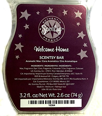 Scentsy Welcome Home Wickless Candle Tart Warmer Wax, 3.2 fl oz