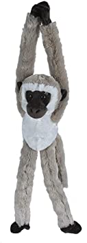 Wild Republic Vervet Monkey, Stuffed Animal, Plush Toy, Gifts for Kids, Hanging 22"