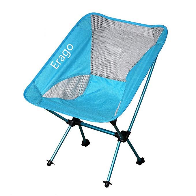 Erago Folding Camping Chair Portable,Backpack and Comfortable，Perfect for Hiking, Camping, Fishing,Beach, Outdoor