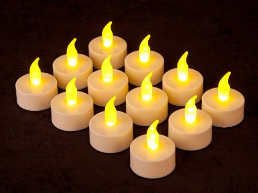 Lily's Home® Battery operated Tealight Candles Flameless Set of 12pcs