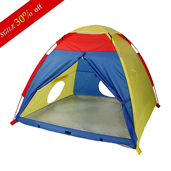 SGILE Indoor Outdoor Play Tent or Tunnel for Kid christmas gift children girl boy (colorful tent)