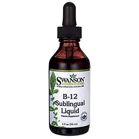 Swanson B-12 Sublingual Liquid 1,000 mcg 2 fl oz (59 ml) Liquid