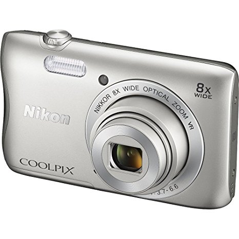 Nikon COOLPIX S3700 20.1 MP WiFi Digital Camera (8X Optical Zoom, Silver) with Corel PaintShop Pro X8 and Easy Video Editor 3.0 (Certified Refurbished)