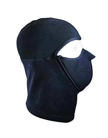 Seirus Innovation Adult Magnemask Convertible Cold Weather Ultra-Thin Thermax Mask Combo with Hood with Fleece Neck Warmer