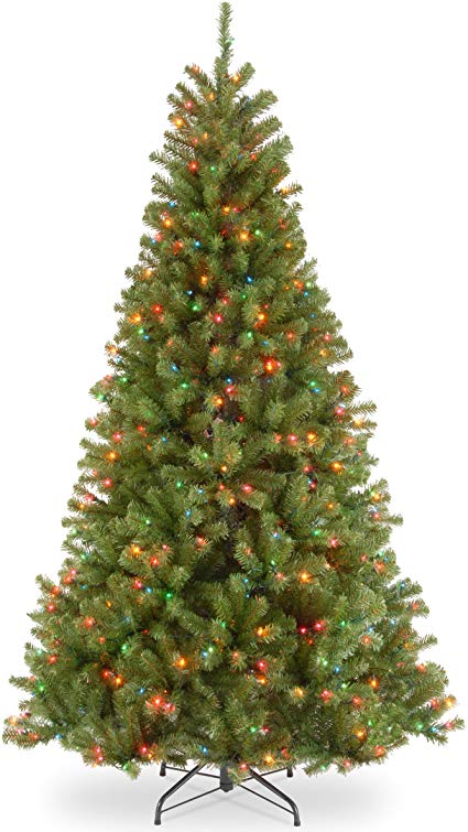 National Tree 7 Foot North Valley Spruce Tree with 500 Multicolored Lights (NRV7-301-70)