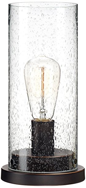 Libby Seeded Glass 12" High Edison Bulb Accent Lamp