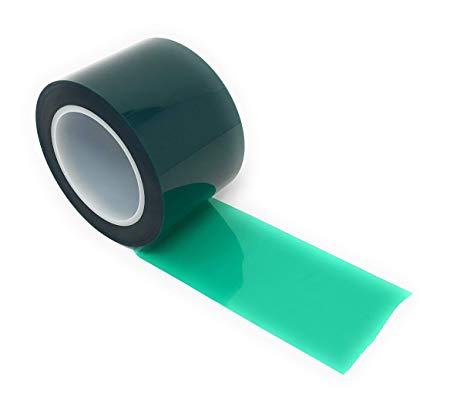 APT, (3'' X 72 Yds, Green),2 Mil Polyester Tape with Silicone Adhesive, PET, Mylar Tape, high Temperature Tape, 3.5 mil Thickness, Powder Coating, E-Coating, Anodizing, high Temp Masking (3 inch)
